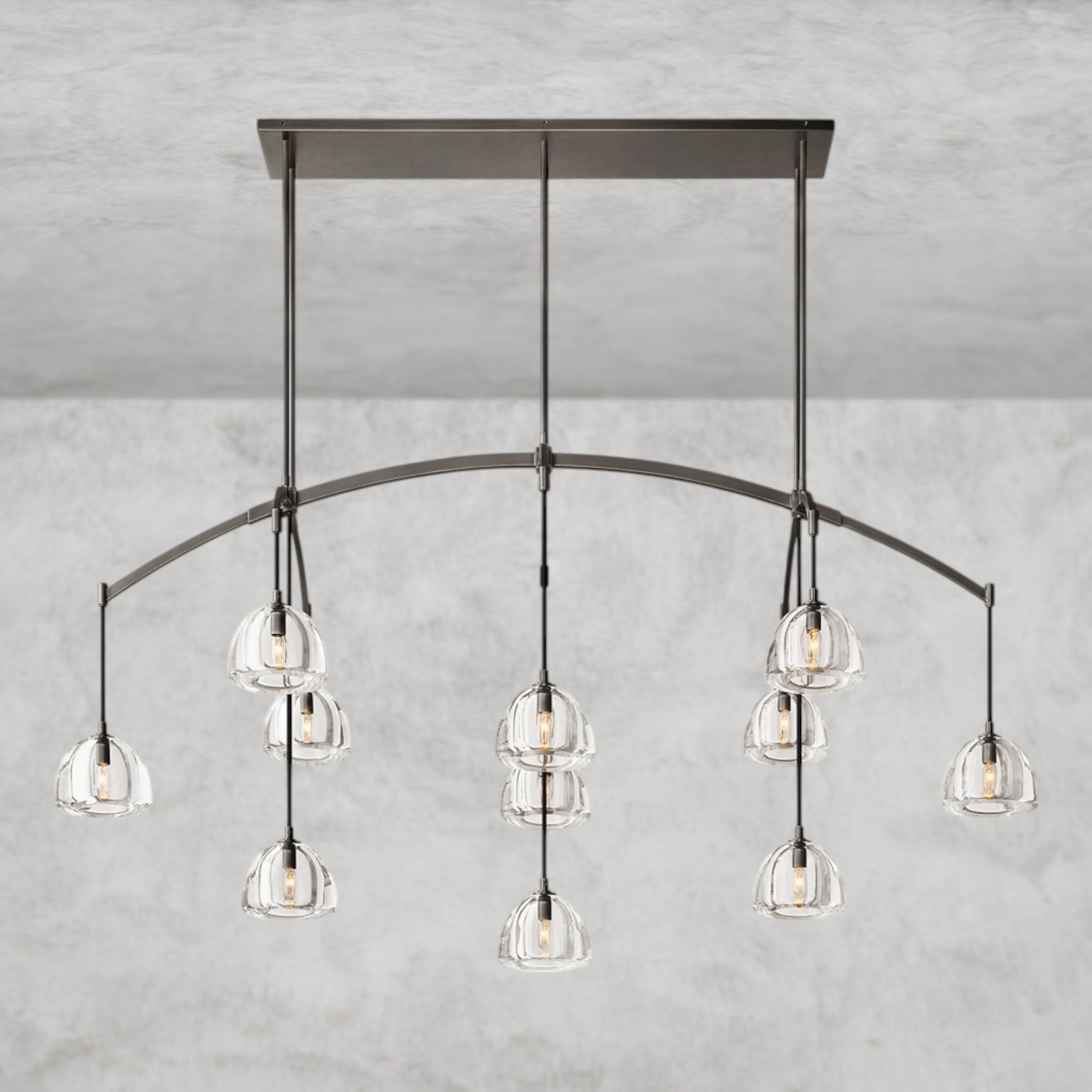 Hemisphere Linear Chandelier 54", 72"